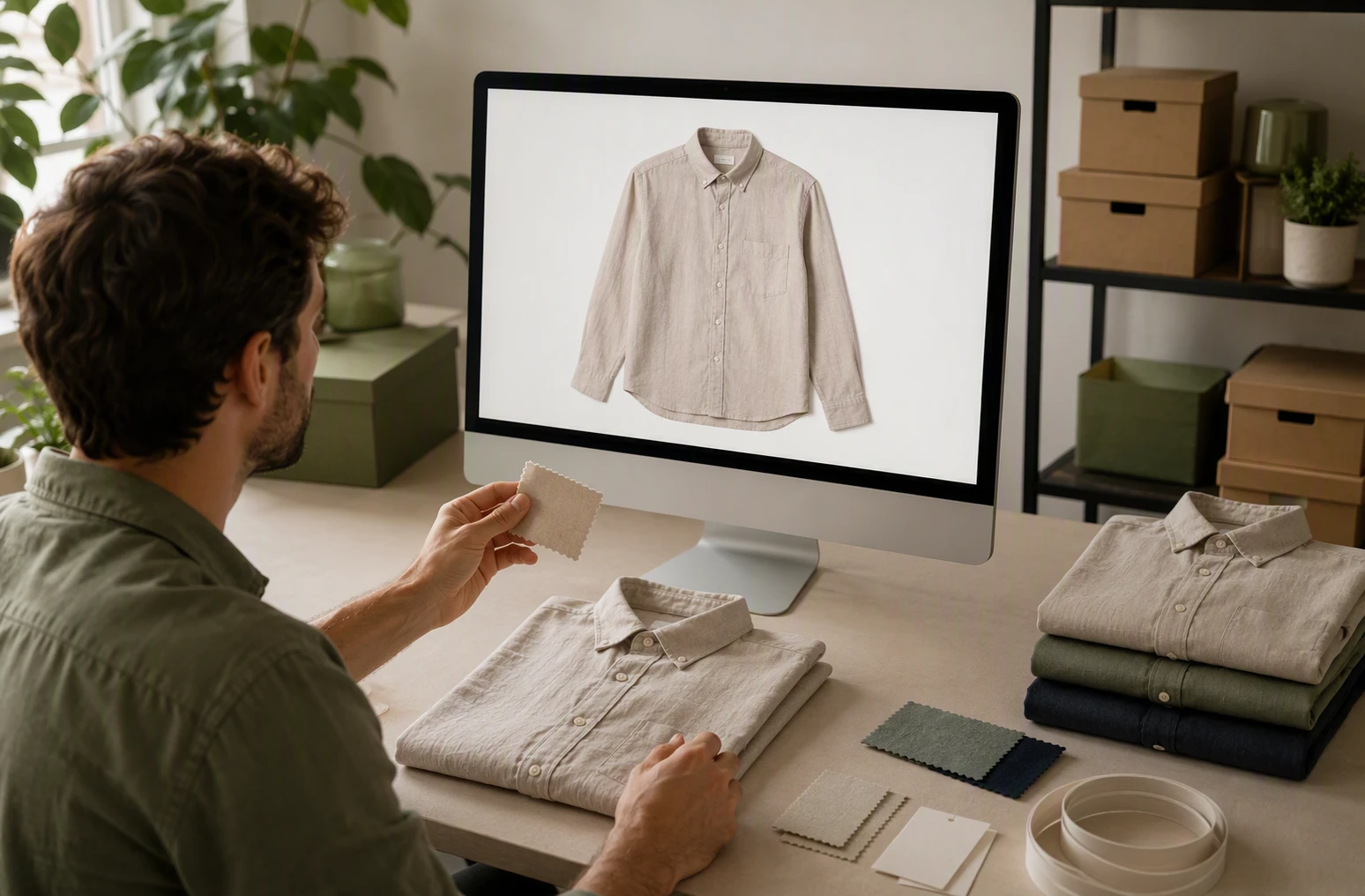 Shopify merchant reviewing product variants and inventory