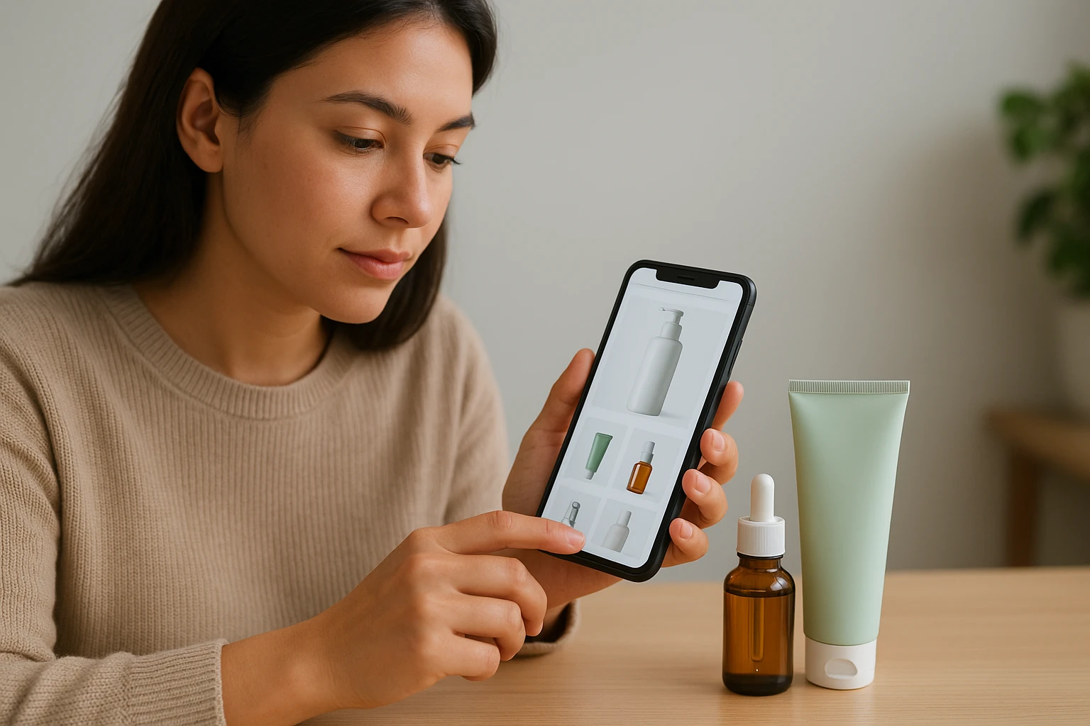 Skincare bundle add-ons compared on mobile product page