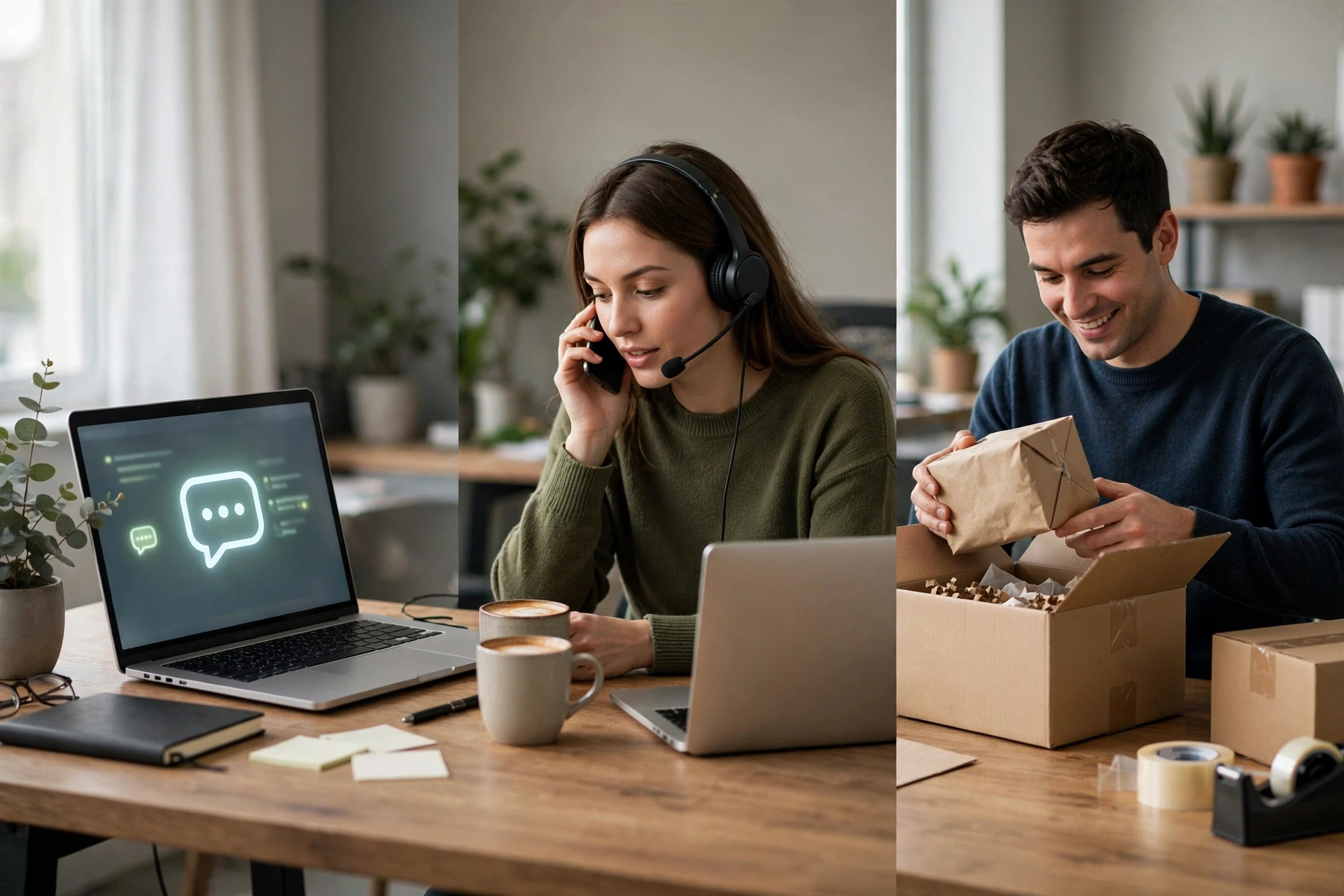 Three-stage chatbot funnel leading to checkout