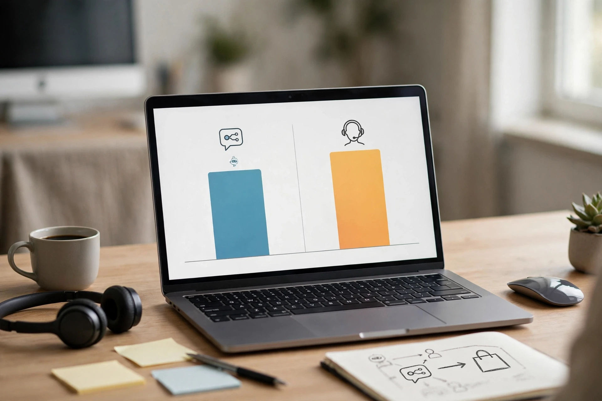 Clean dashboard chart splitting revenue columns
