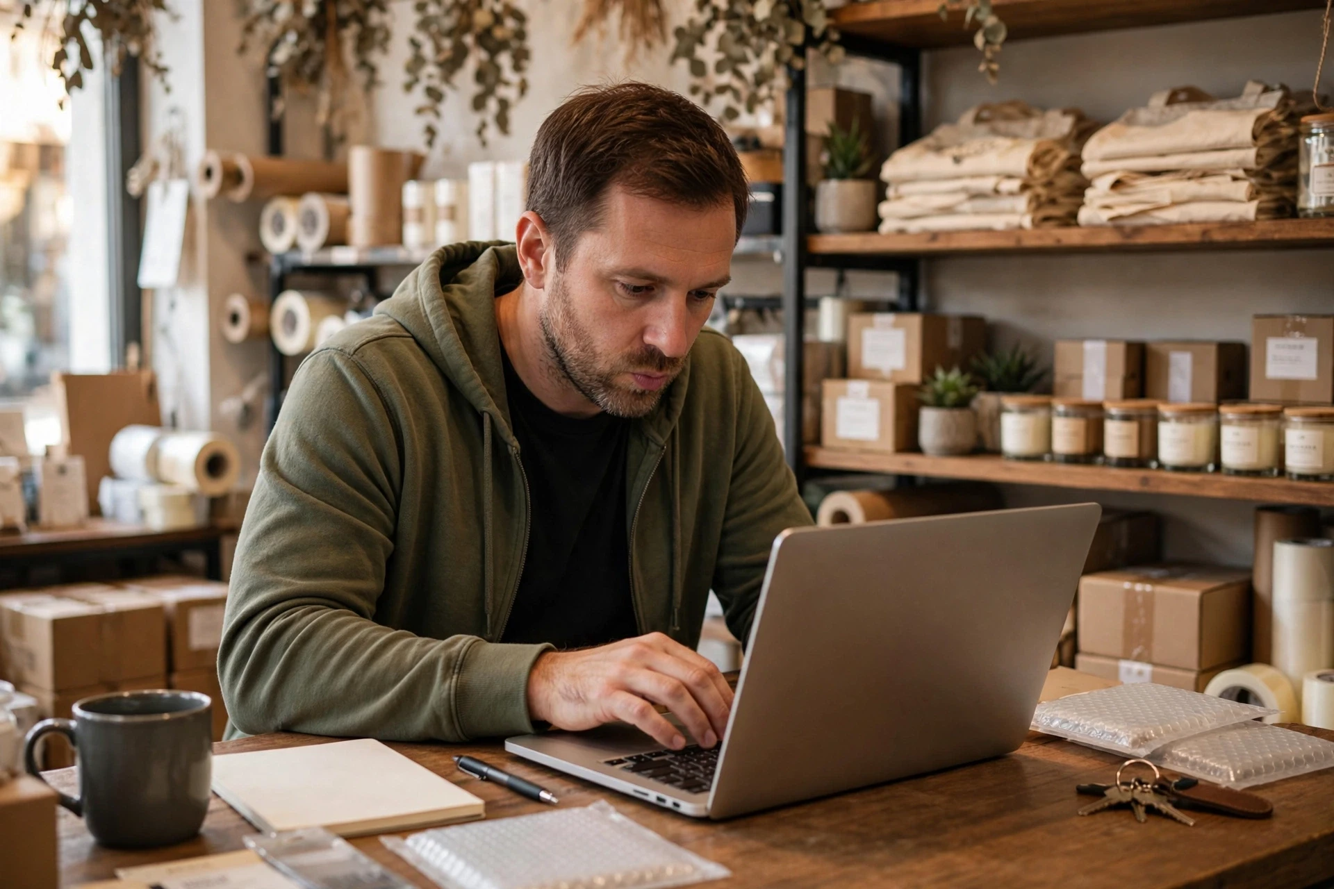 Store owner testing chatbot before launch