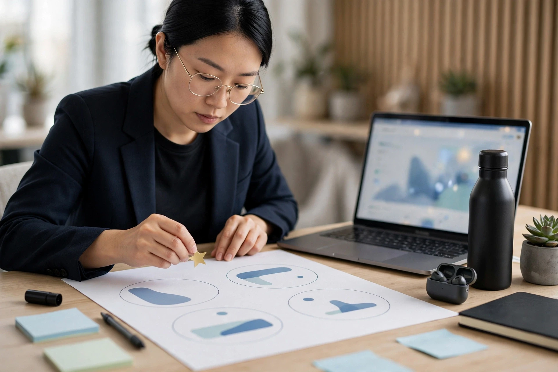Analyst marking primary metric on dashboard