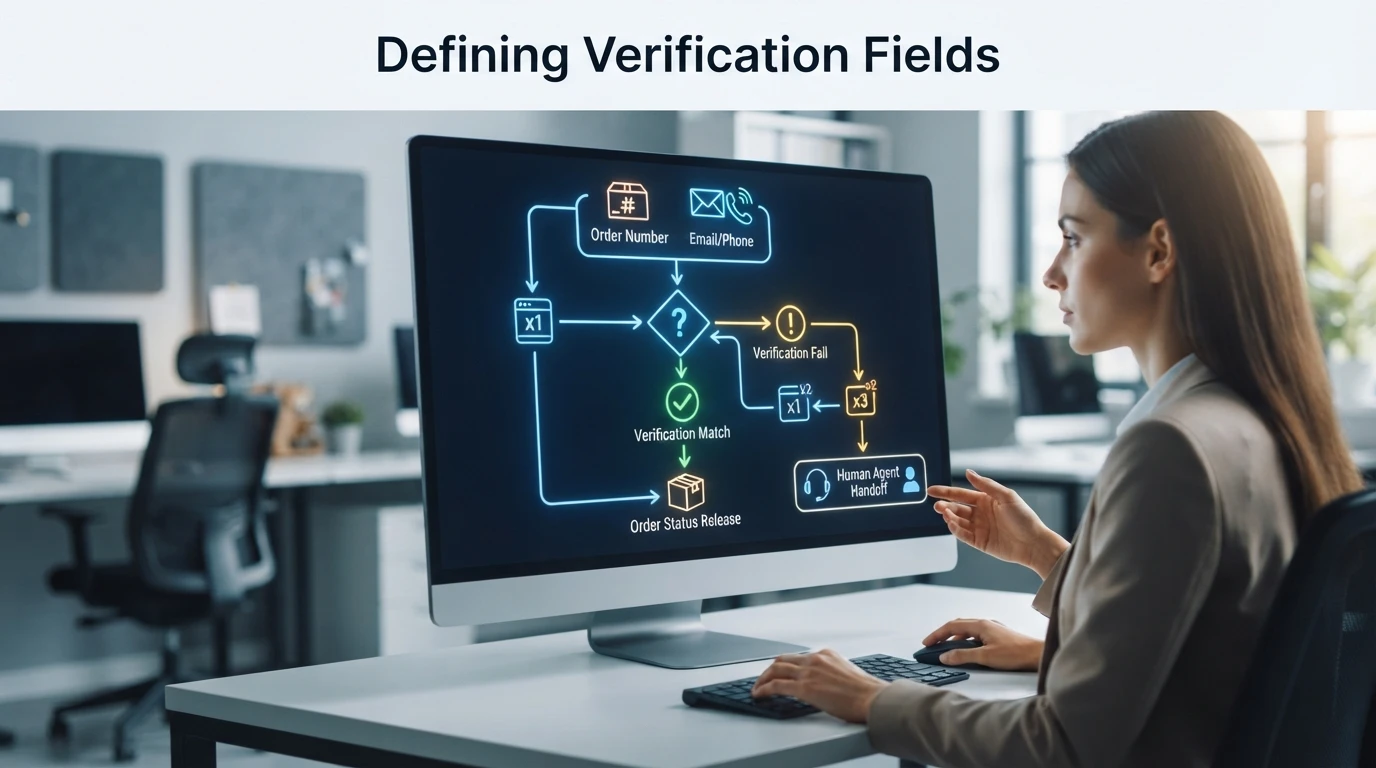 Flowchart visualizing secure order verification steps