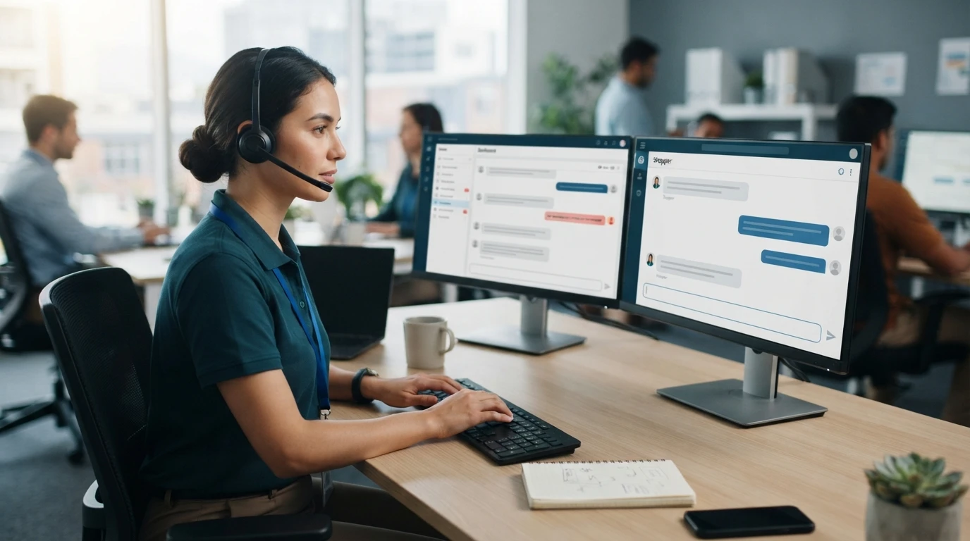 Support agent switching from chatbot to live chat