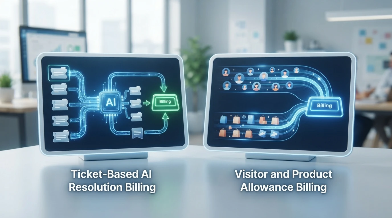 Ecommerce support usage billing comparison scene