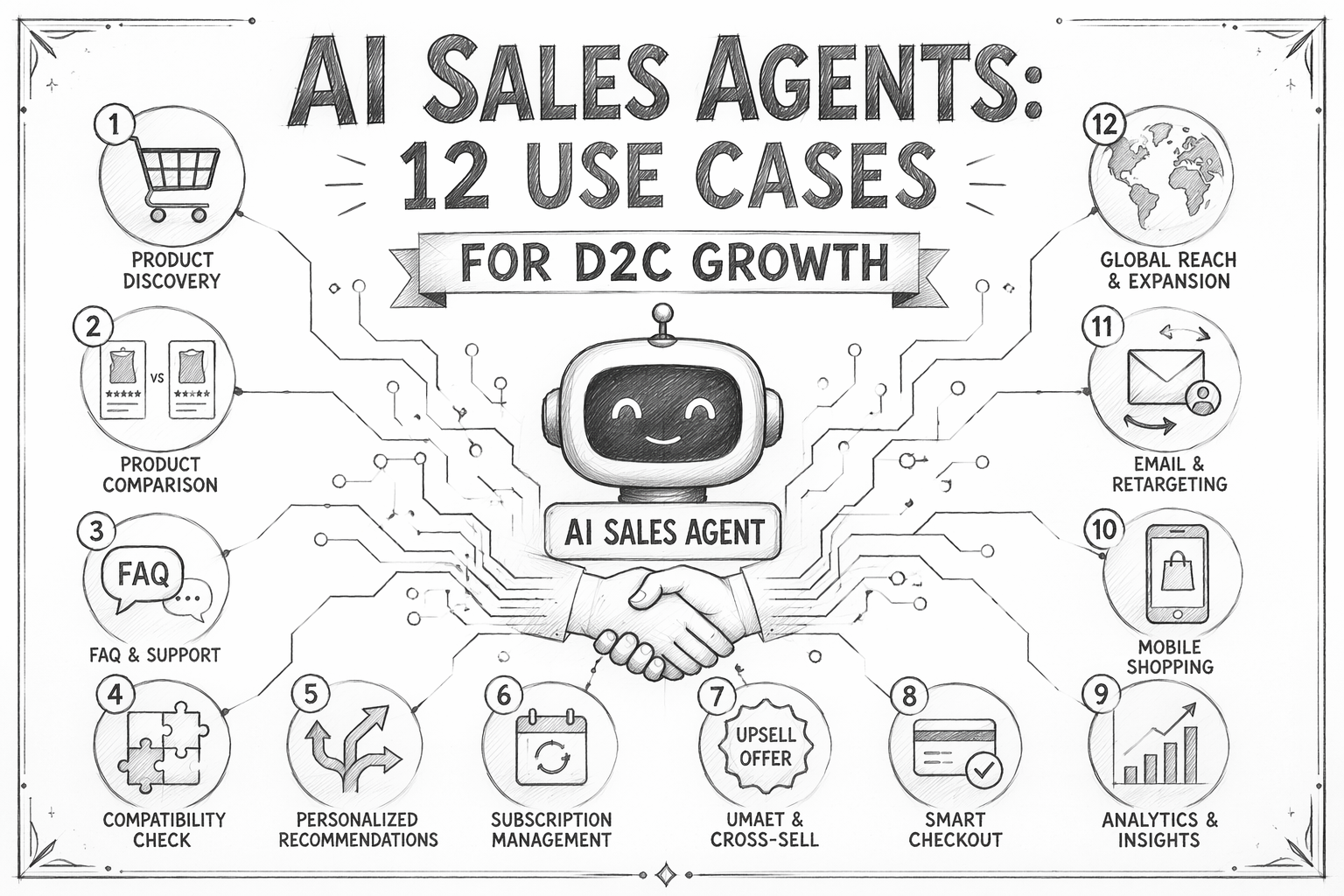 AI Sales Agents: 12 Use Cases for D2C Growth