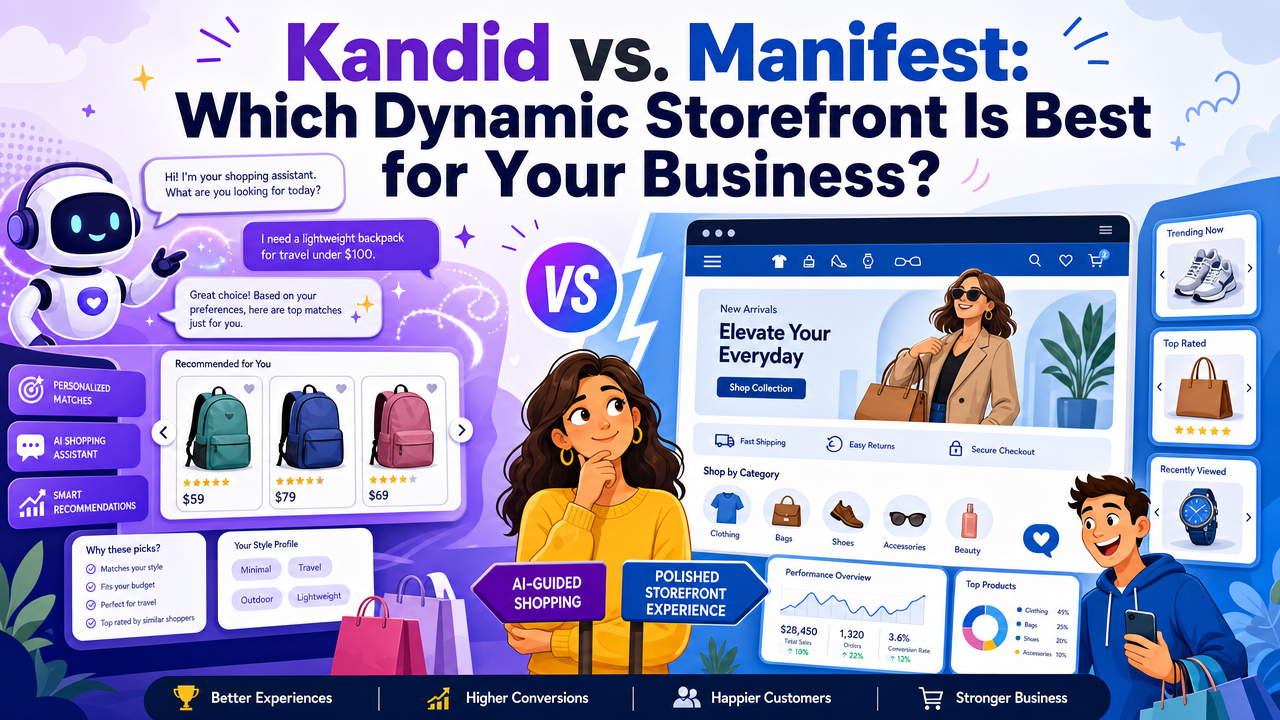 Kandid vs. Manifest: Which Dynamic Storefront Is Best for Your Business?