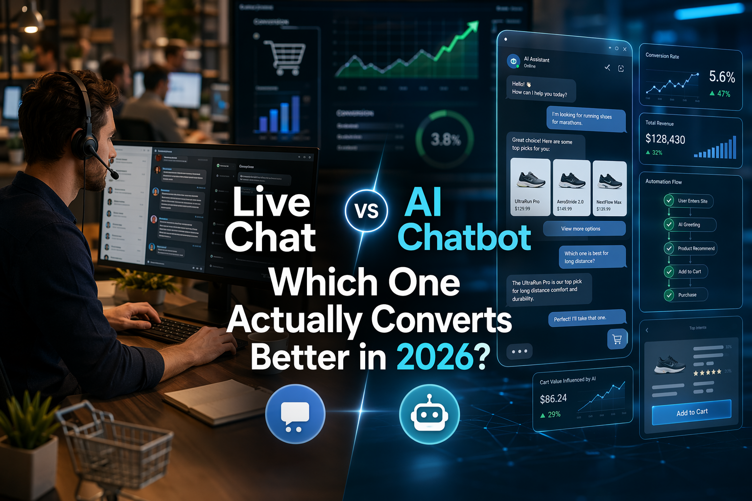 Live Chat vs AI Chatbot: Which One Actually Converts Better in 2026?
