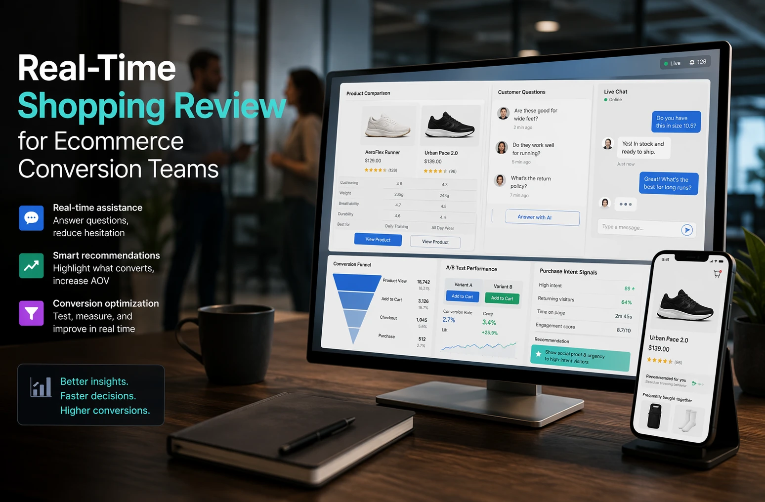 Real-Time Shopping Review for Ecommerce Conversion Teams