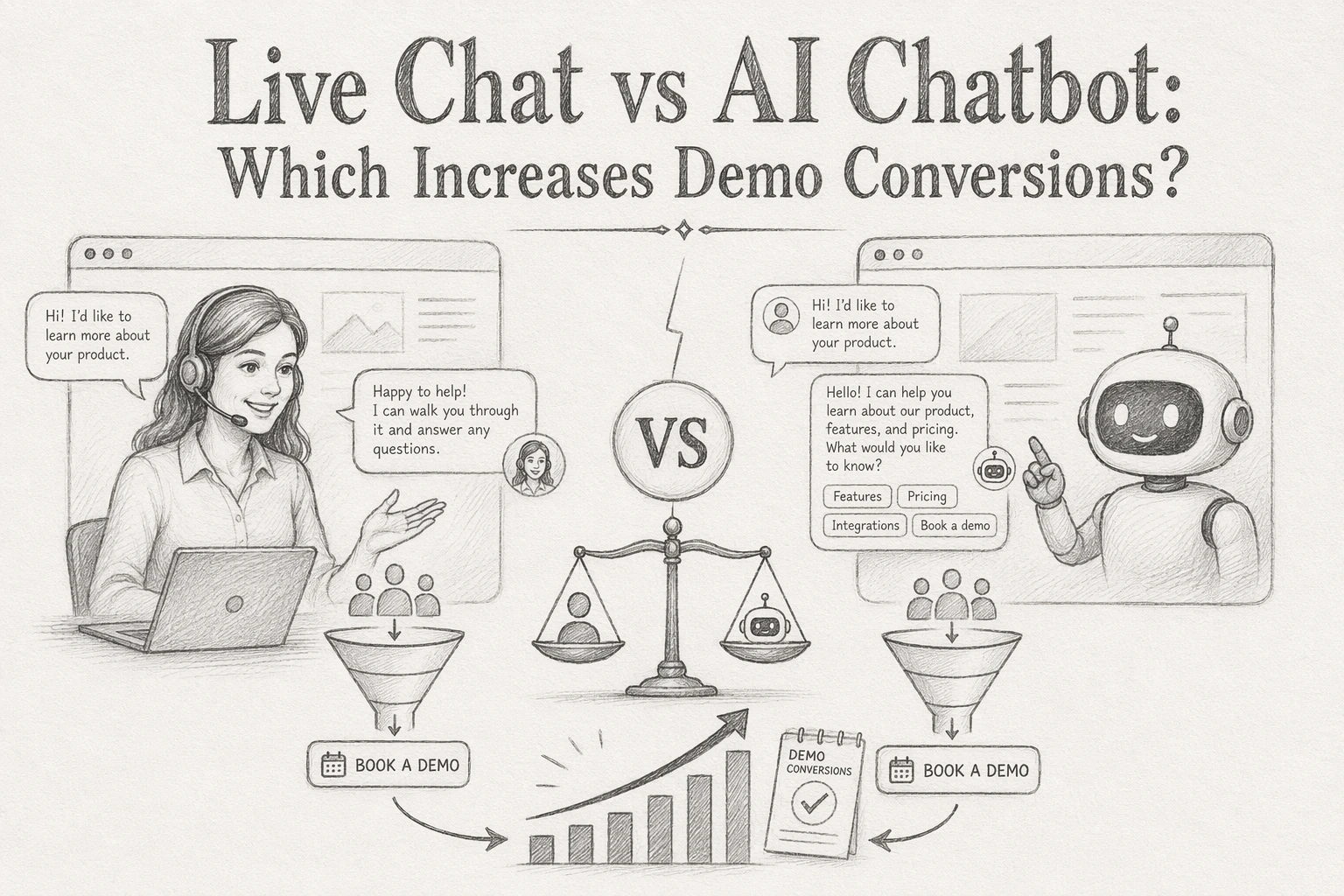 Live Chat vs AI Chatbot: Which Increases Demo Conversions?