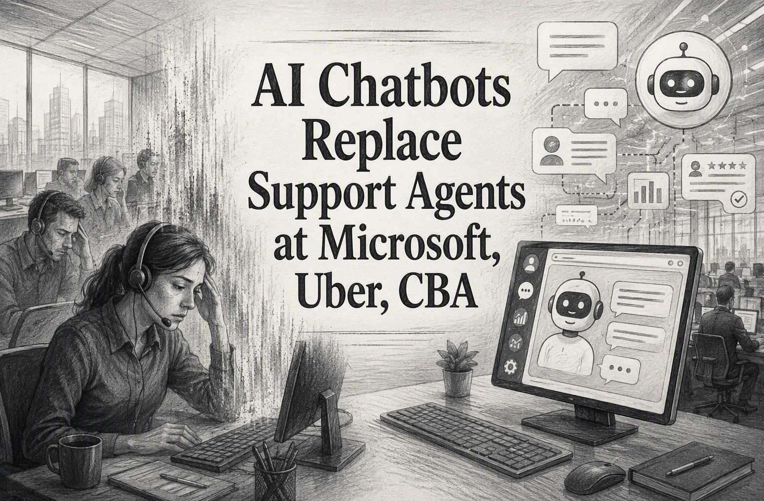 AI Chatbots Replace Support Agents at Microsoft, Uber, CBA