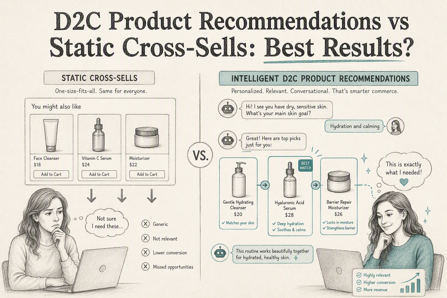 D2C Product Recommendations vs Static Cross-Sells: Best Results?