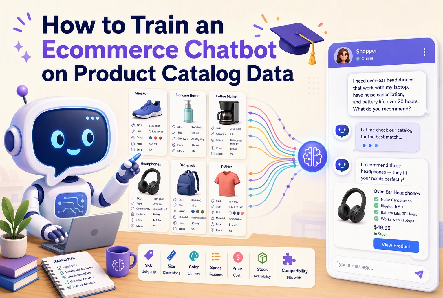 How to Train an Ecommerce Chatbot on Product Catalog Data