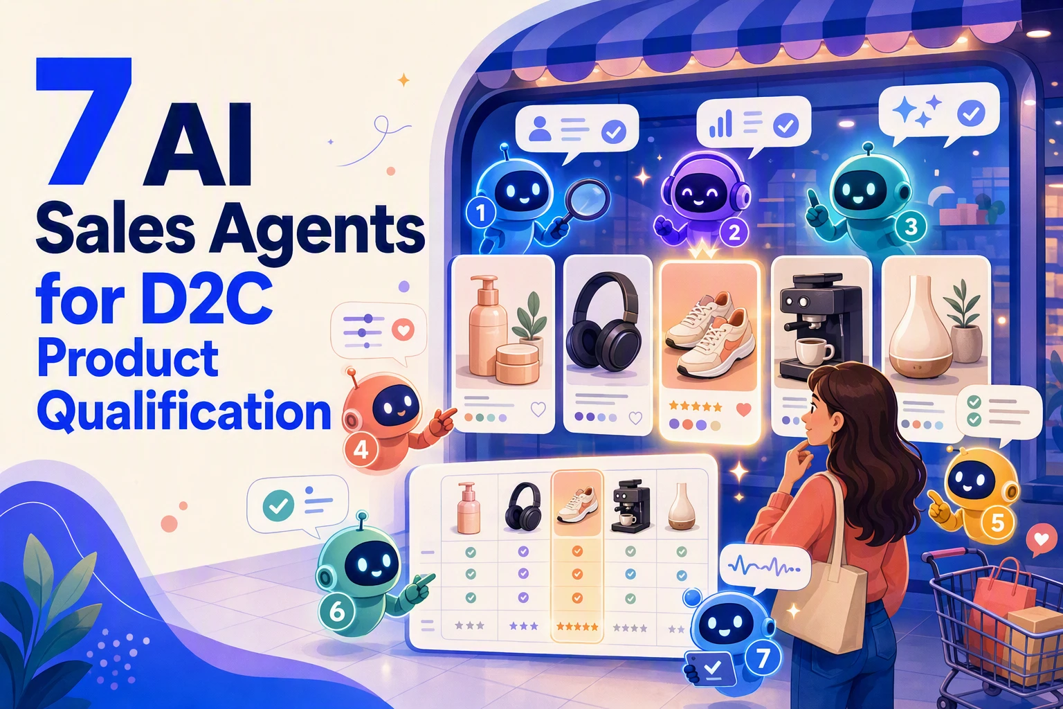 7 AI Sales Agents for D2C Product Qualification