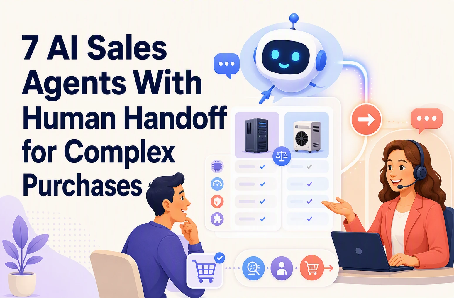 7 AI Sales Agents With Human Handoff for Complex Purchases
