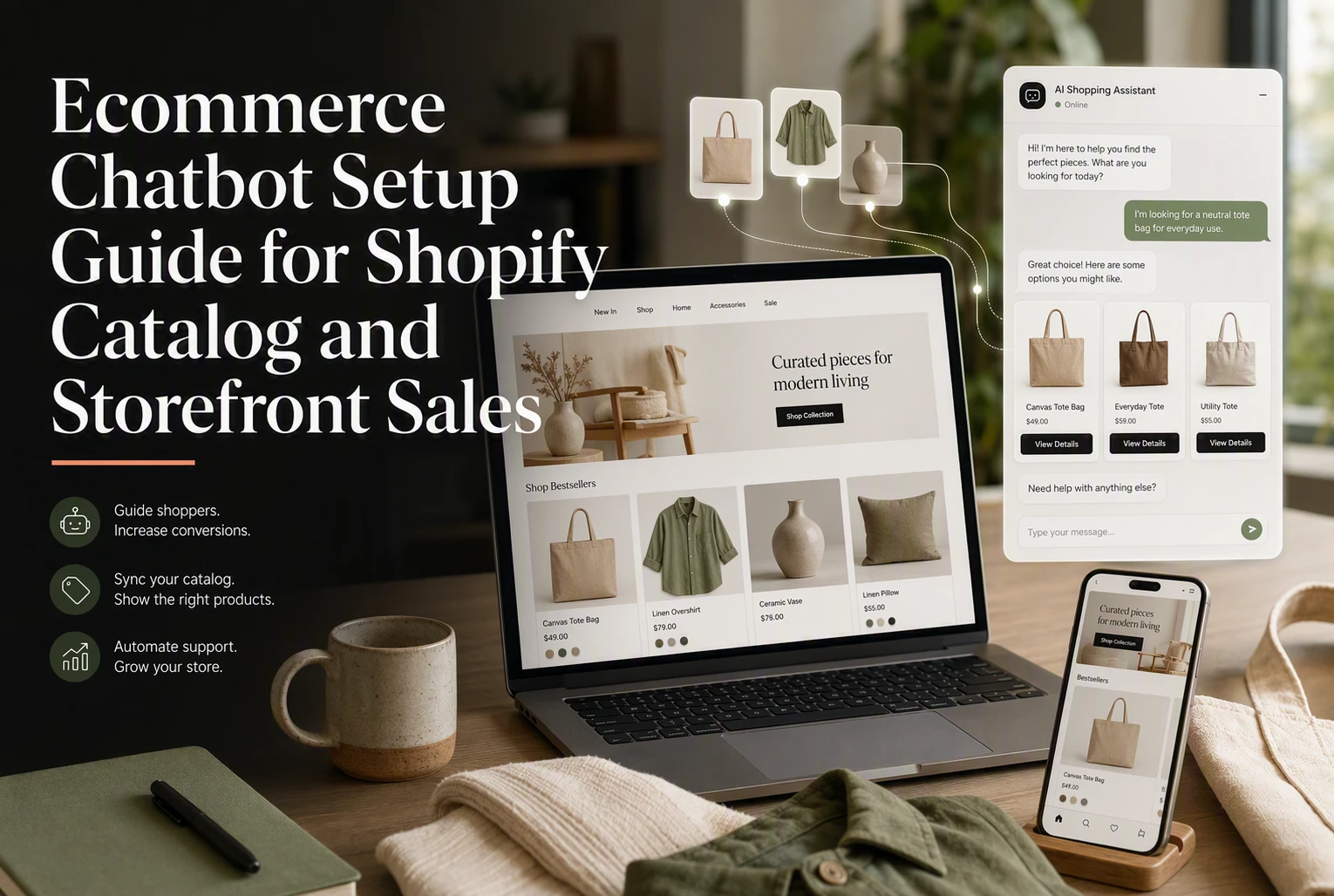 Ecommerce Chatbot Setup Guide for Shopify Catalog and Storefront Sales