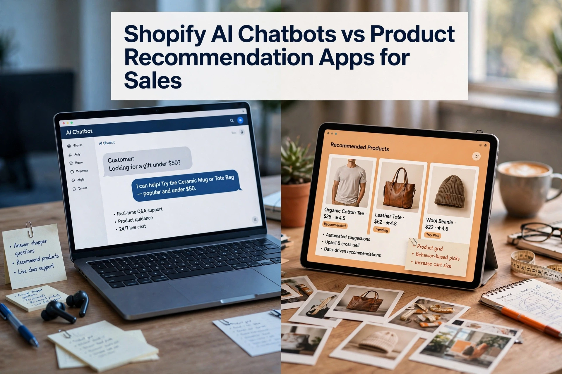 Shopify AI Chatbots vs Product Recommendation Apps for Sales