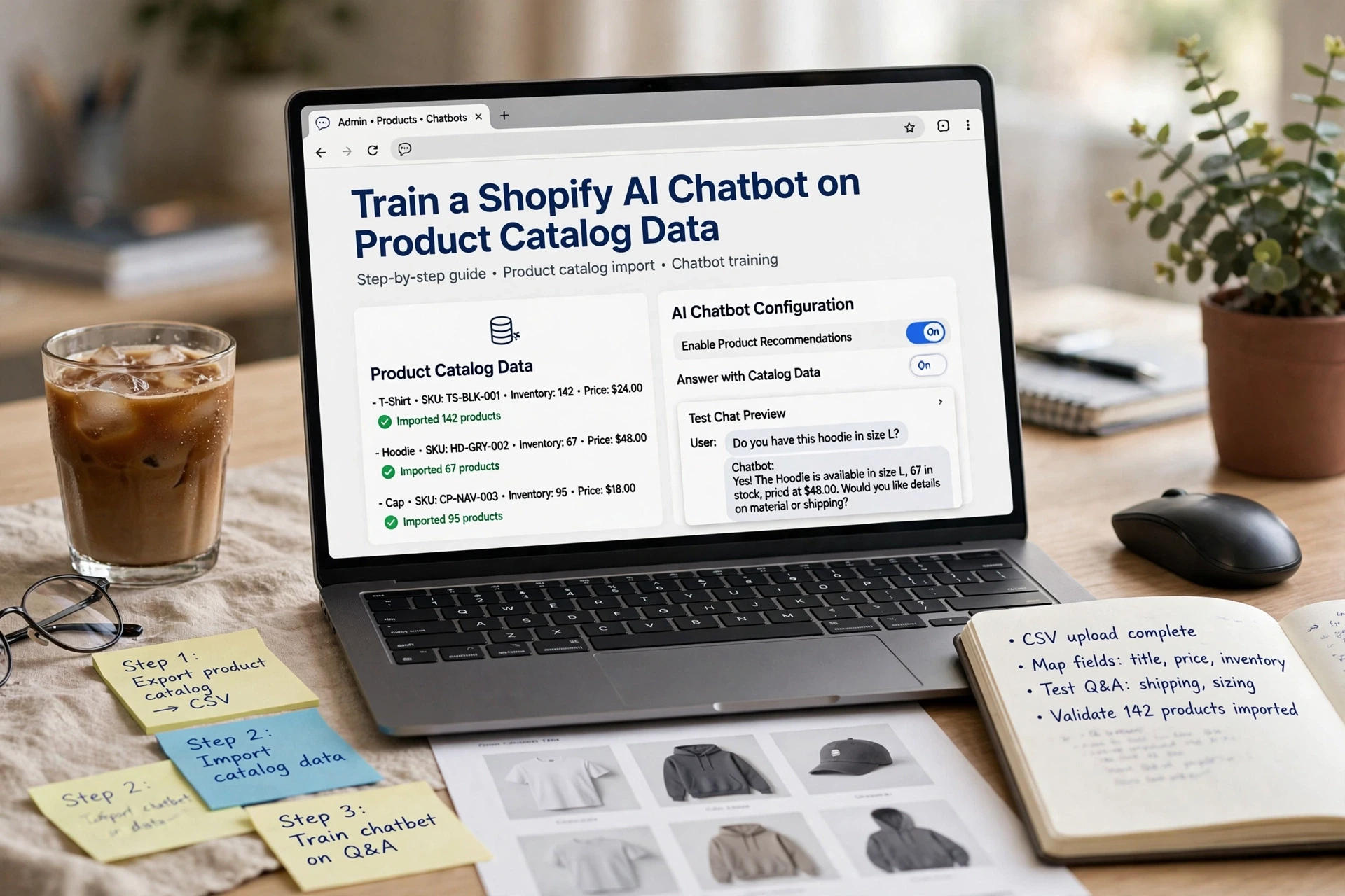 Train a Shopify AI Chatbot on Product Catalog Data