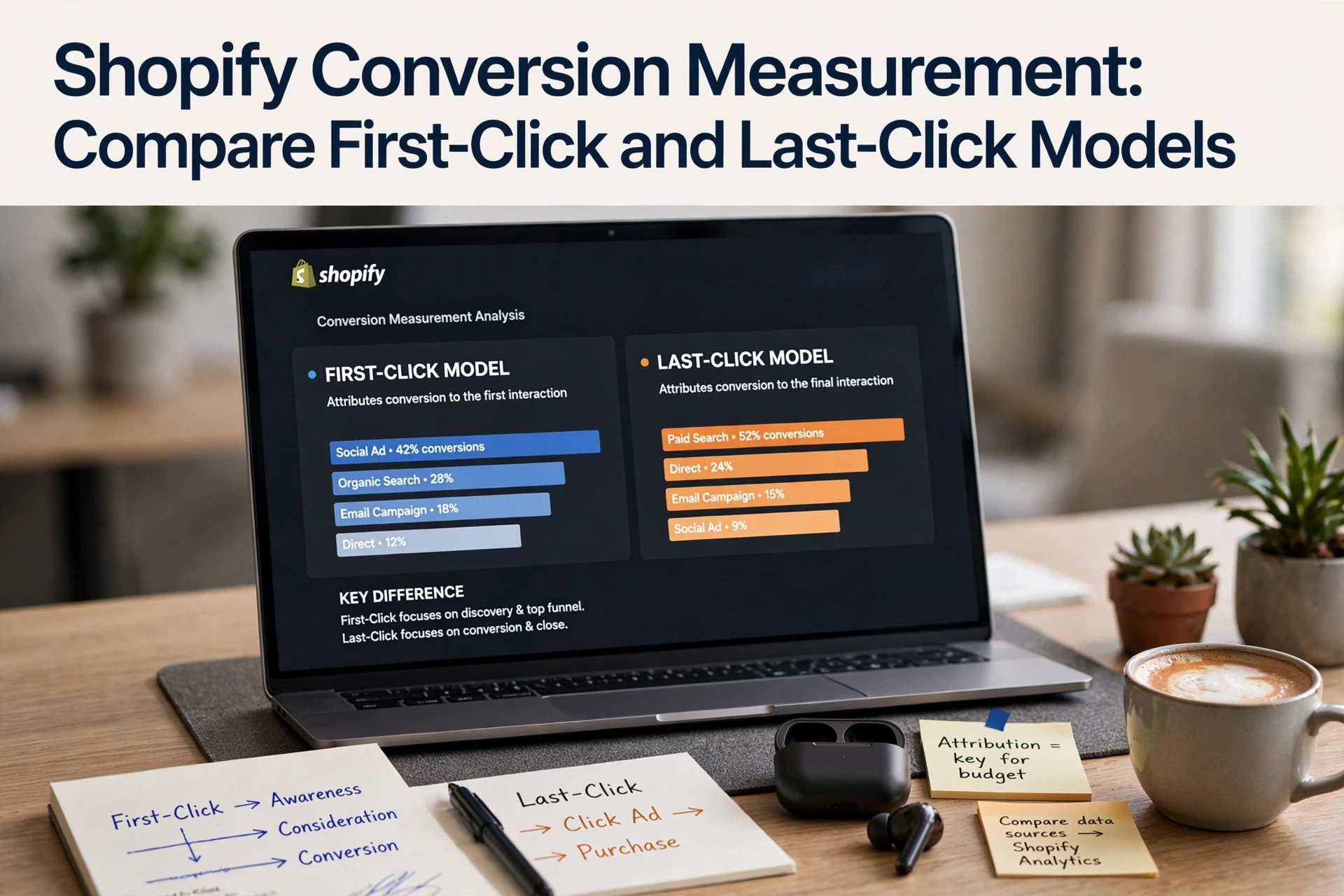 Shopify Conversion Measurement: Compare First-Click and Last-Click Models