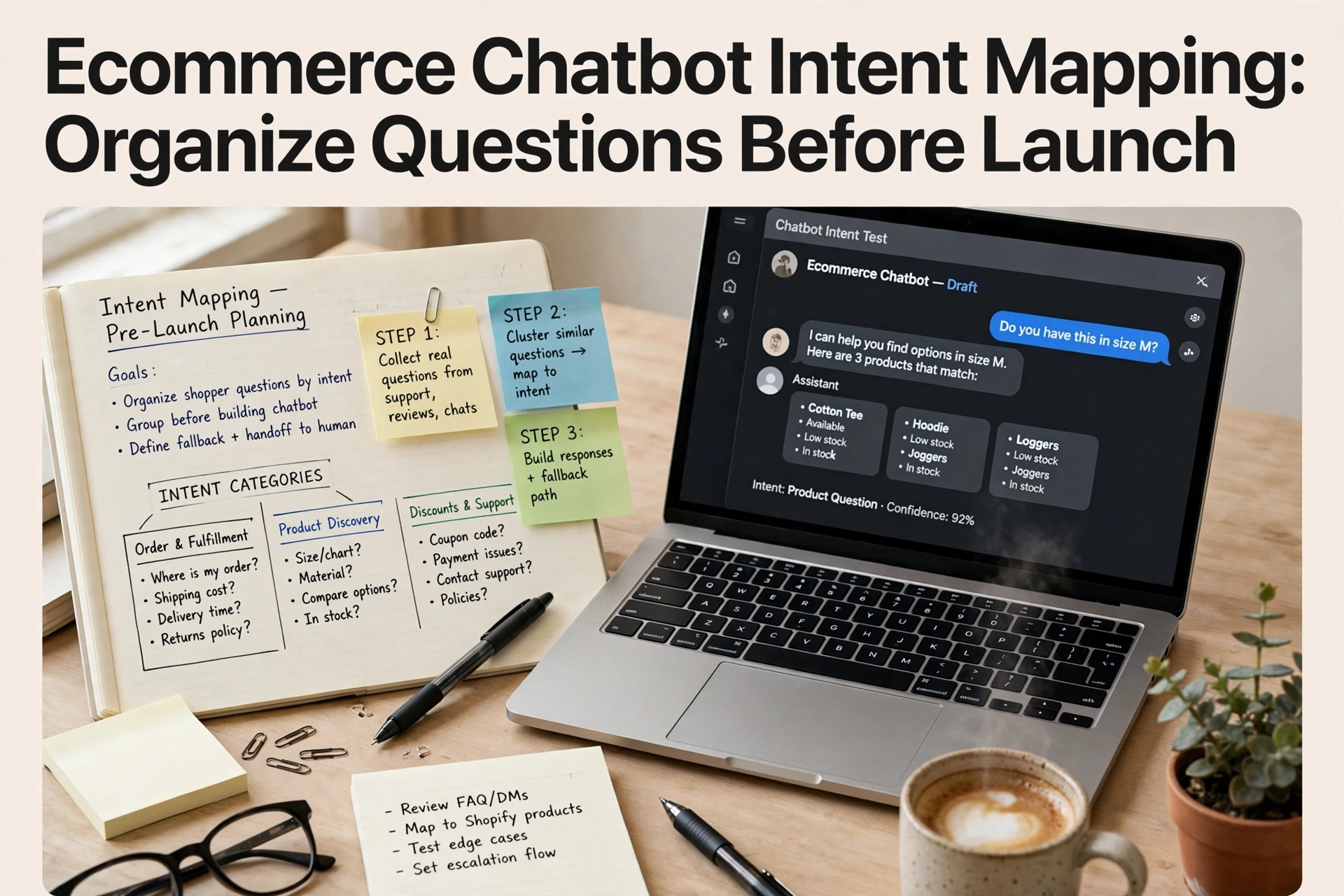 Ecommerce Chatbot Intent Mapping: Organize Questions Before Launch