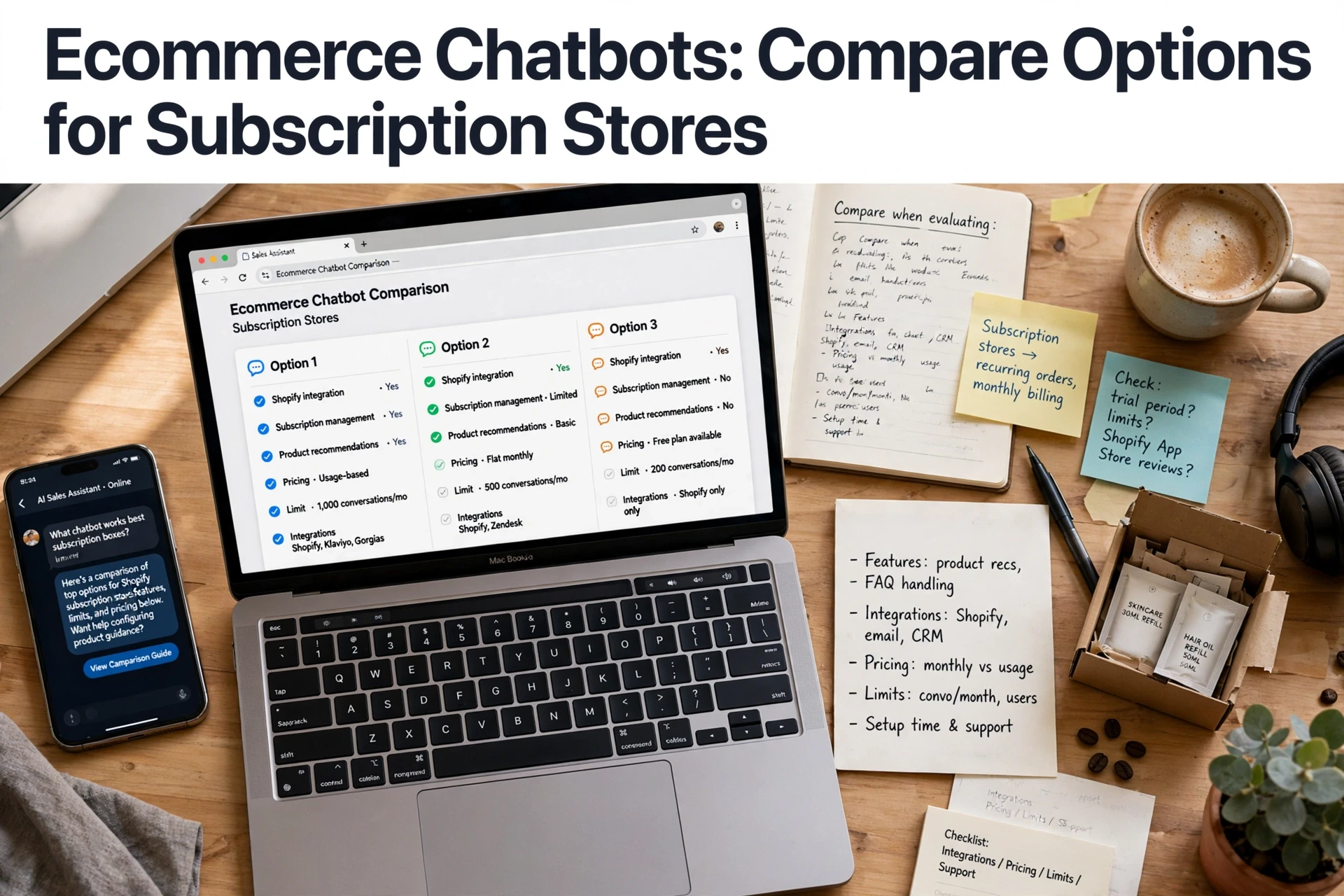 Ecommerce Chatbots: Compare Options for Subscription Stores