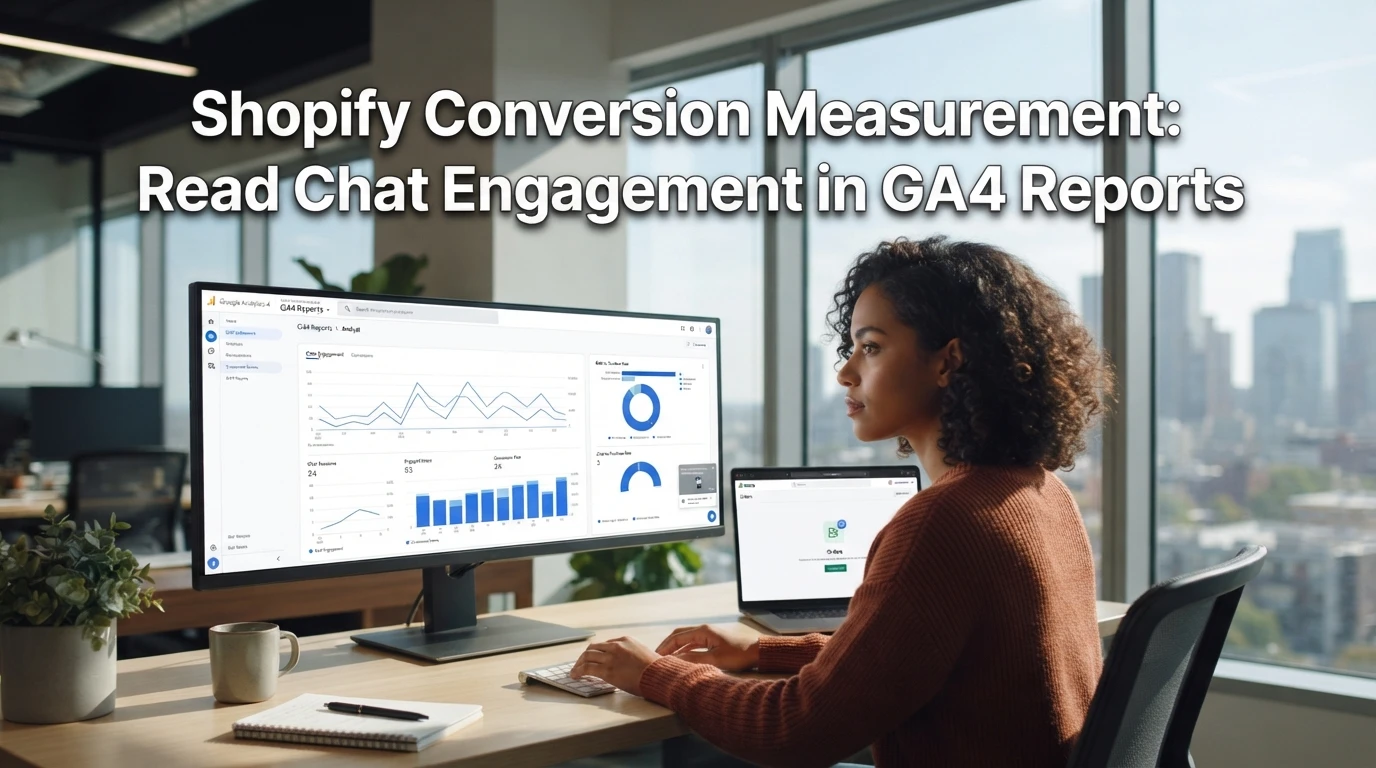 Shopify Conversion Measurement: Read Chat Engagement in GA4 Reports