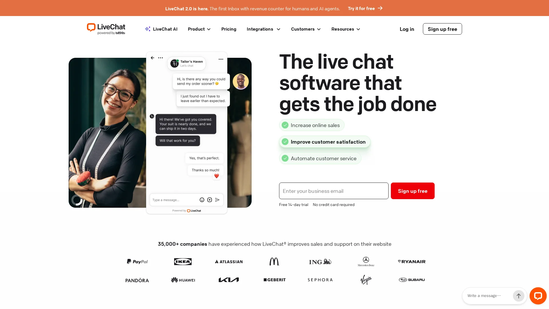 Live chat
