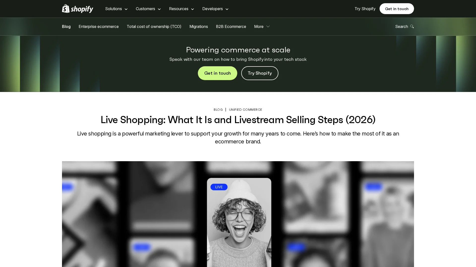 Live commerce