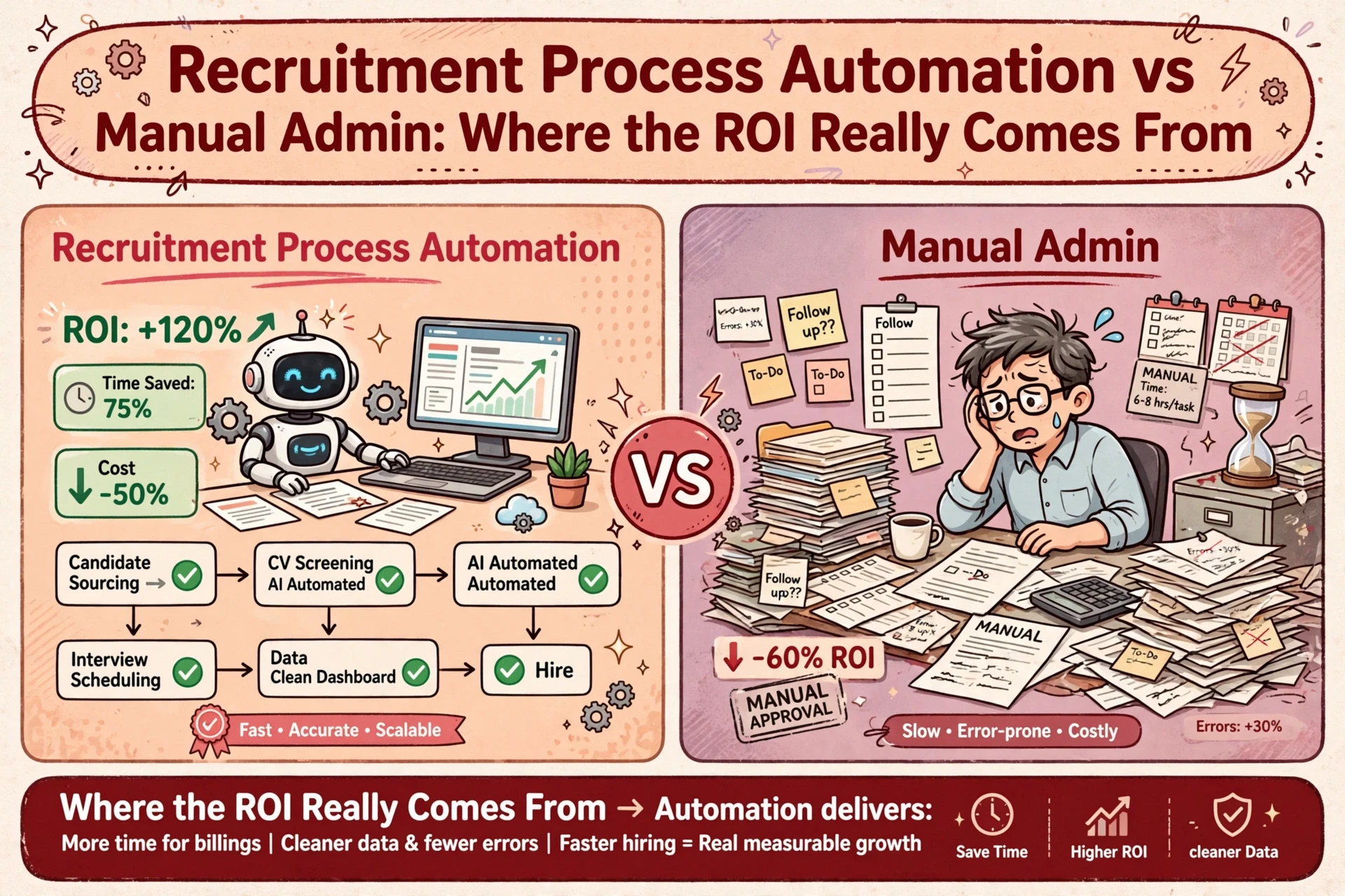 Recruitment Process Automation ROI: Manual Admin vs Automation