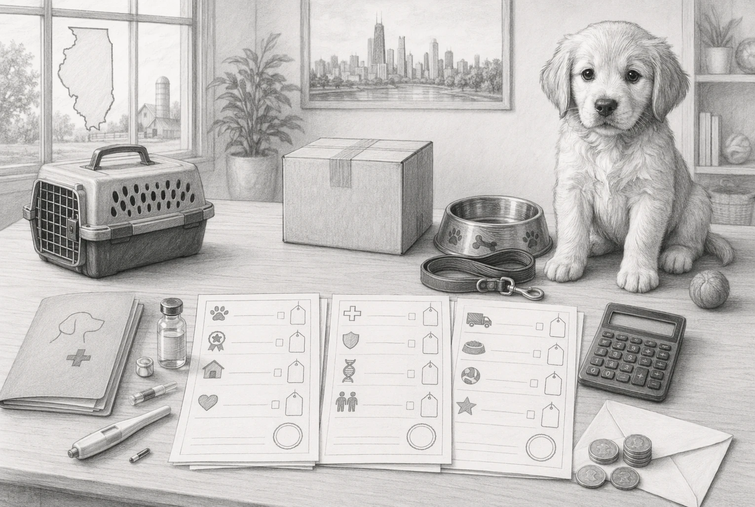 Comparison chart of puppy pricing and care details