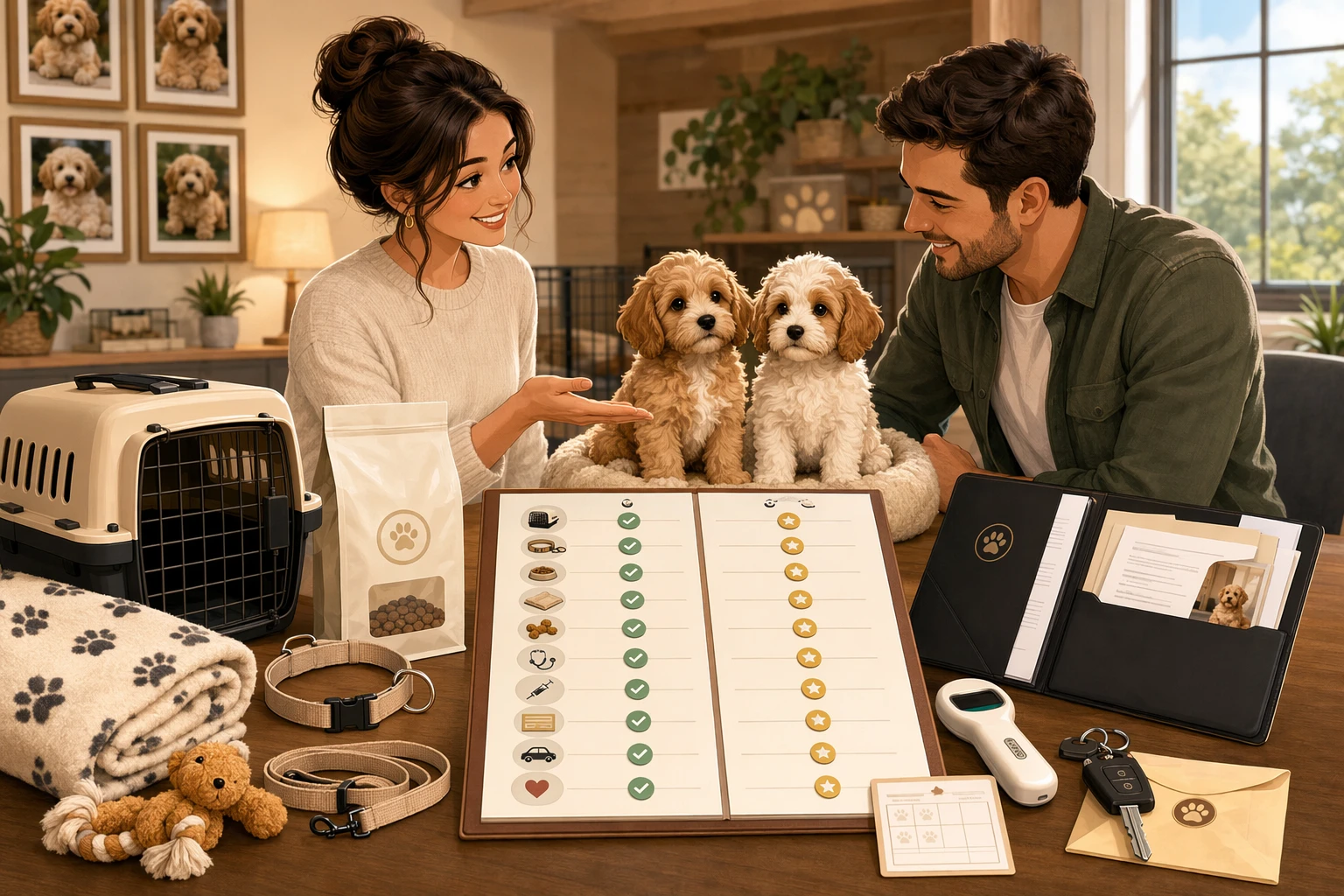 Comparison chart with puppy records and support details