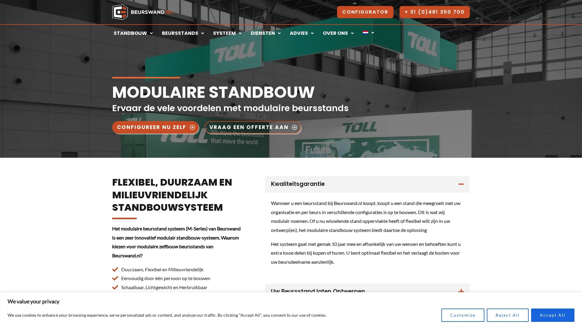 Modulaire standbouw