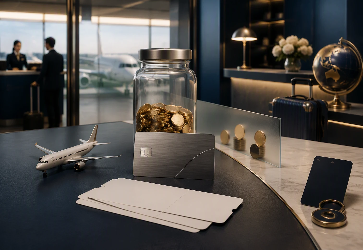 A traveler comparing booking options on a laptop and phone