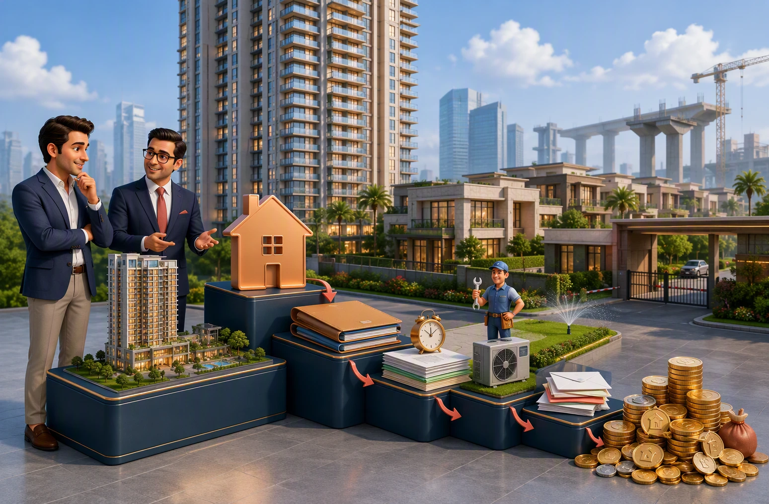 Gurugram luxury home cost breakdown visualization