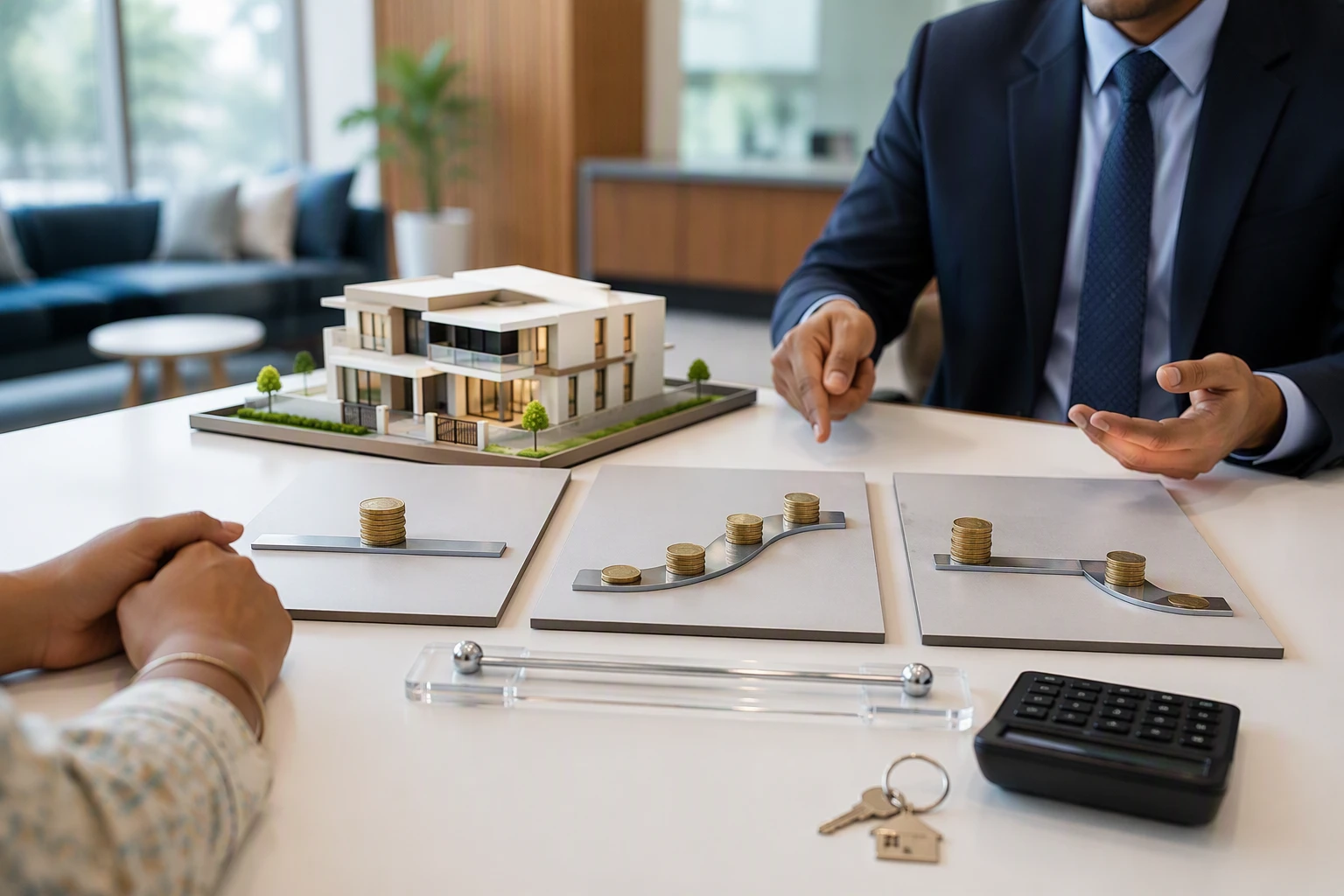 Modern bank home loan comparison display