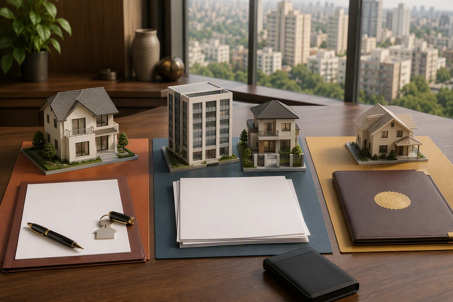 Modern Indian residential property comparison display