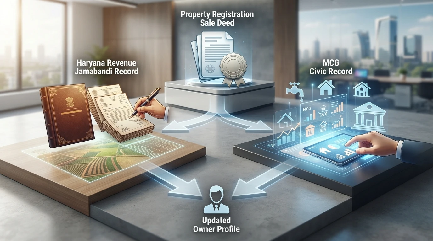 Two parallel binders branching into municipal and revenue folders