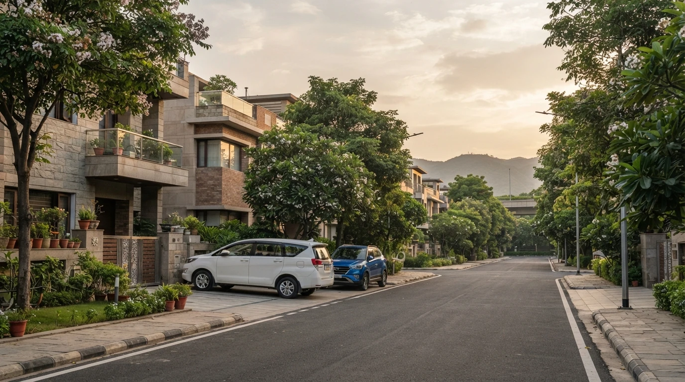 Tree-lined independent homes in established Gurugram