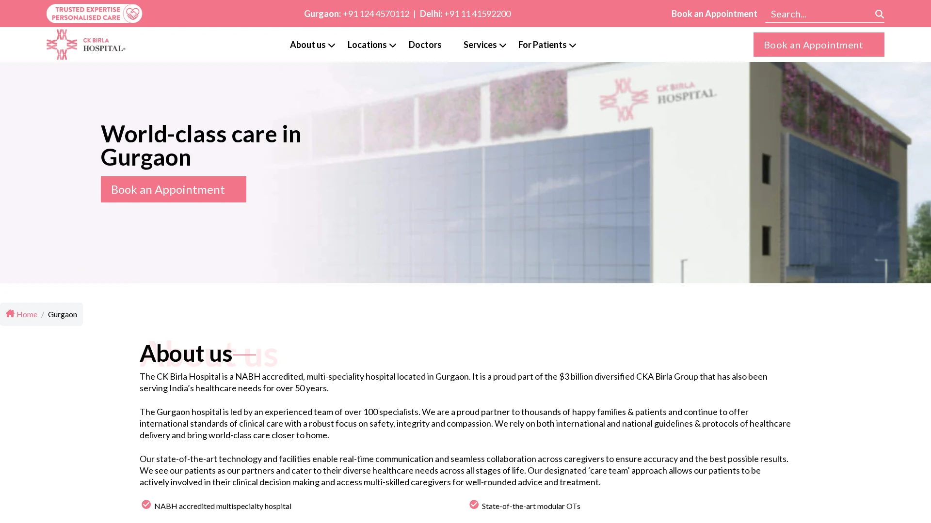 CK Birla Hospital, Gurgaon