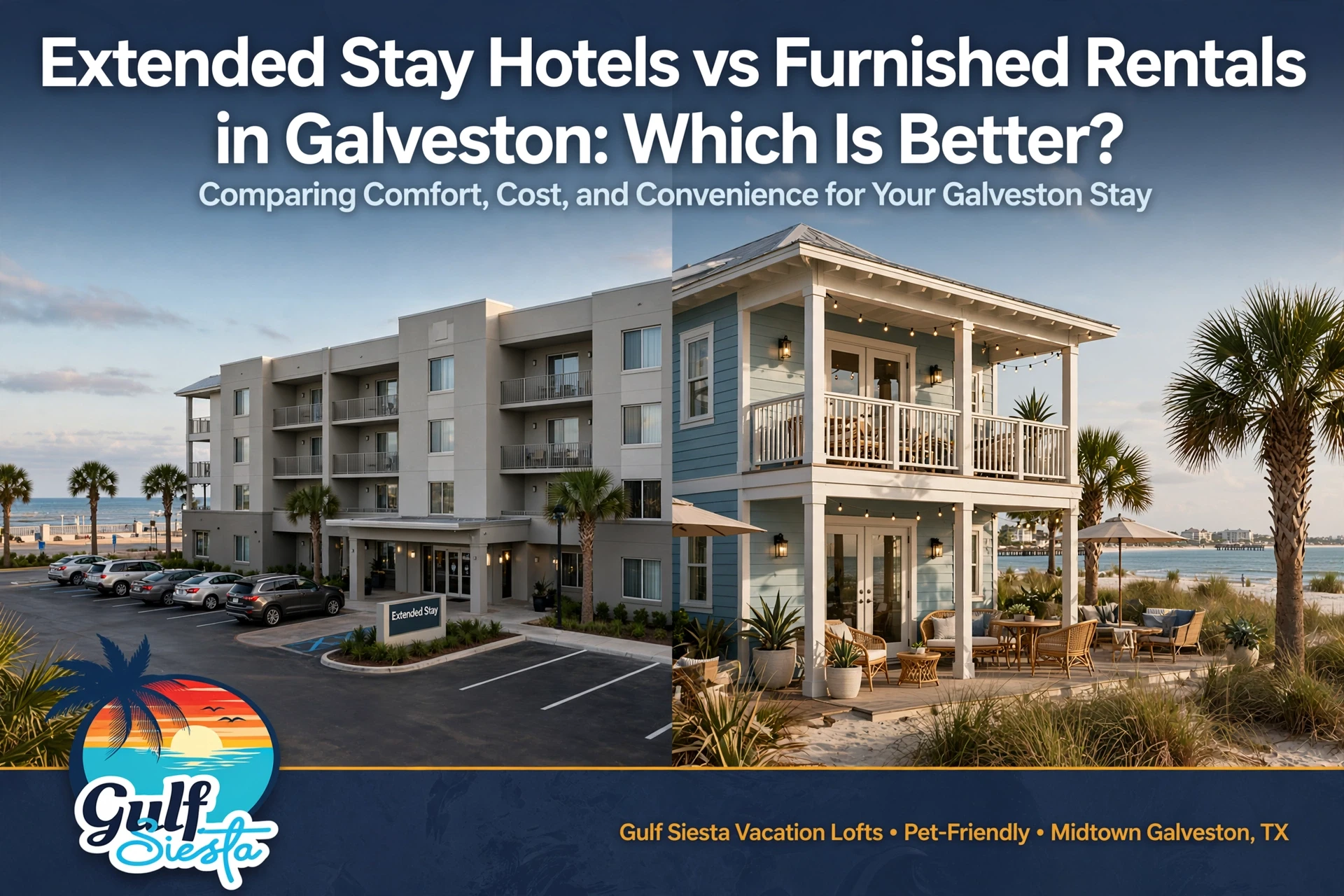 Extended Stay Hotels vs Furnished Rentals in Galveston: Which Is Better?