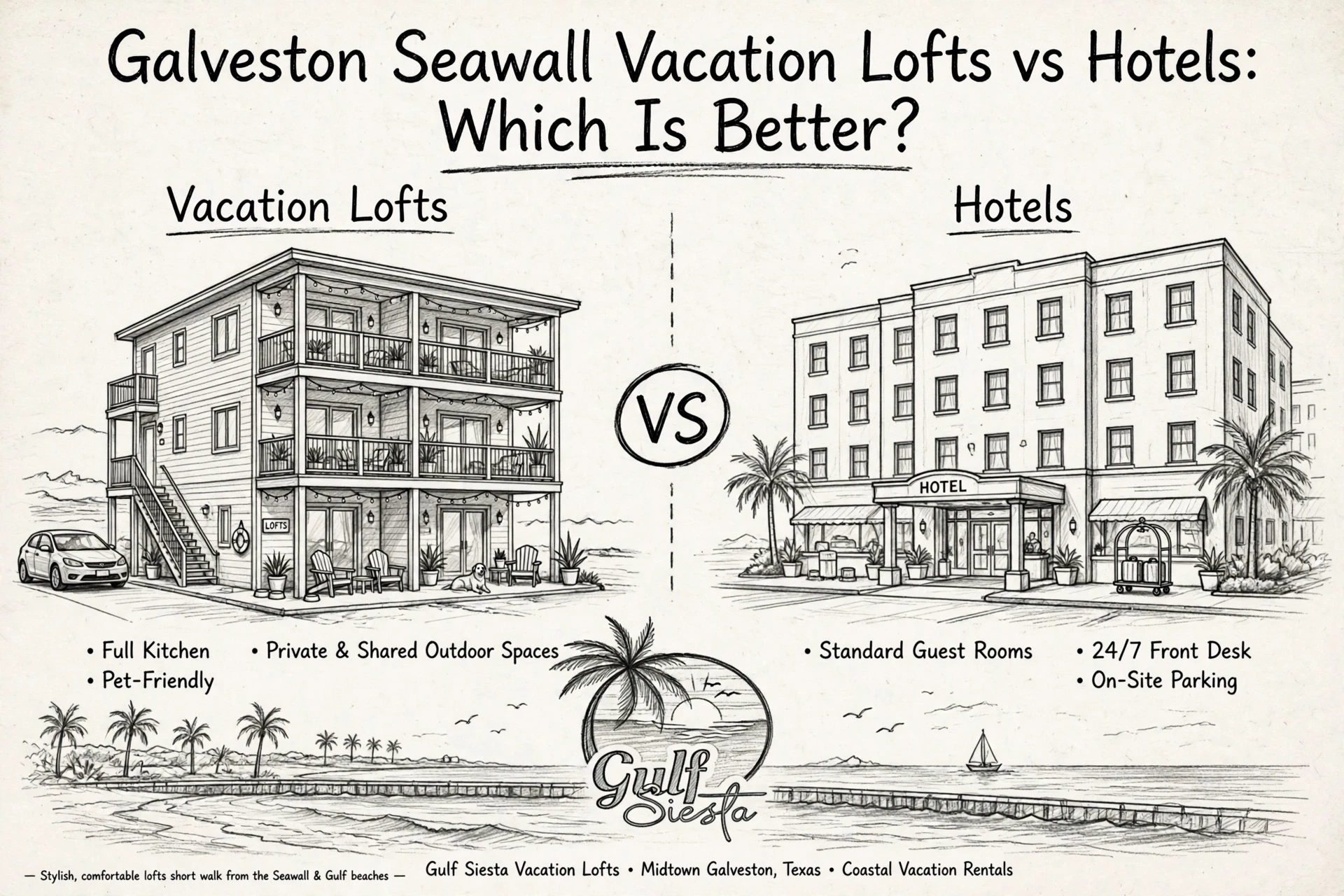 Galveston Seawall Vacation Lofts vs Hotels: Which Is Better?