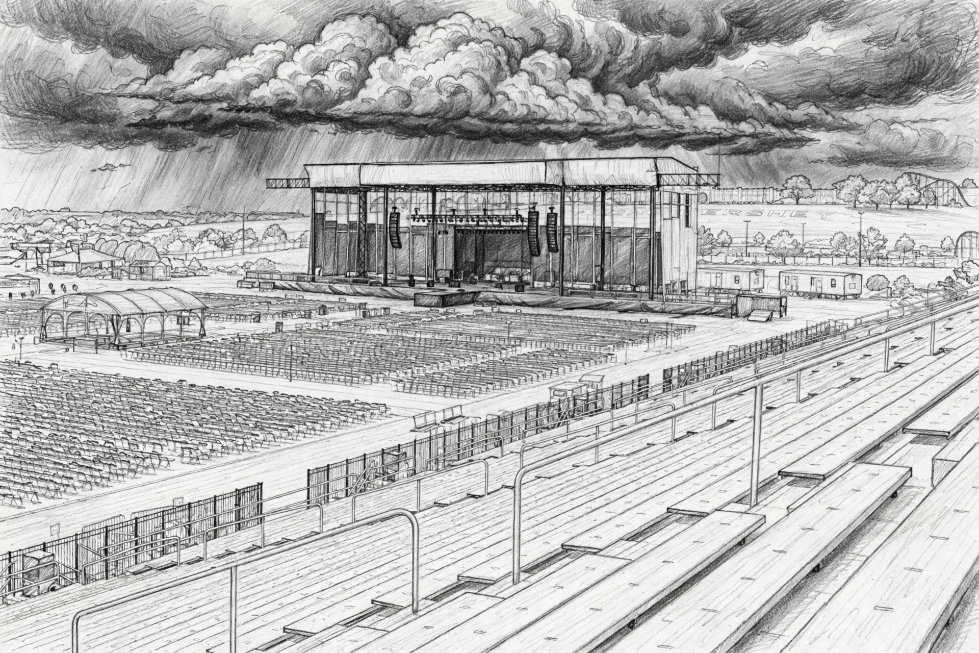 Storm Clouds Gather Over Hersheypark Stadium