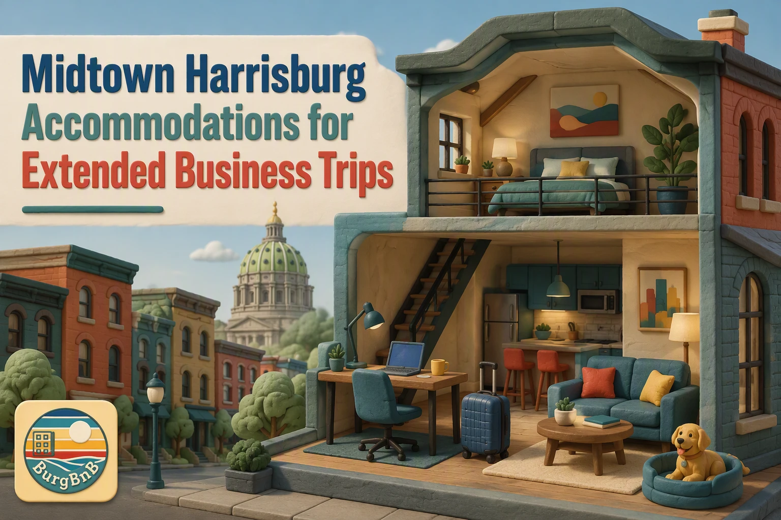 Midtown Harrisburg Accommodations for Extended Business Trips
