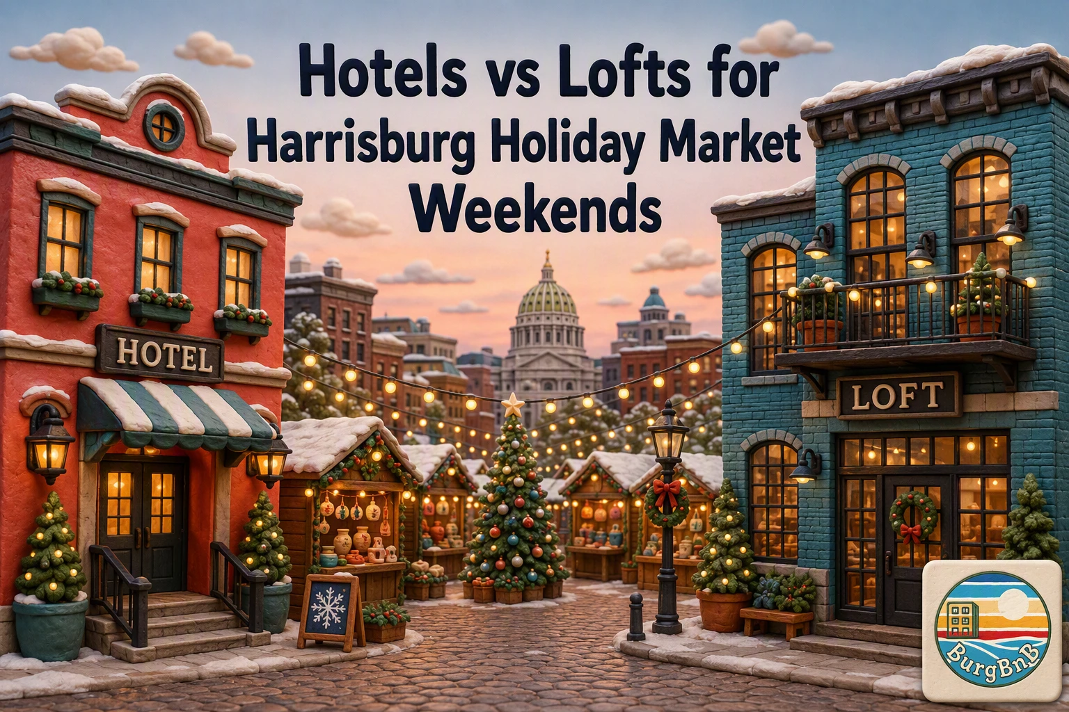 Hotels vs Lofts for Harrisburg Holiday Market Weekends