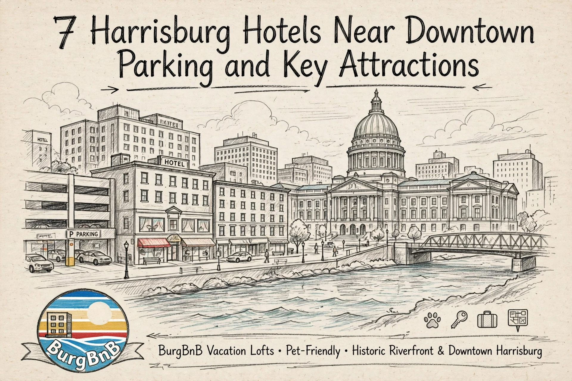 7 Harrisburg Hotels Near Downtown Parking and Key Attractions