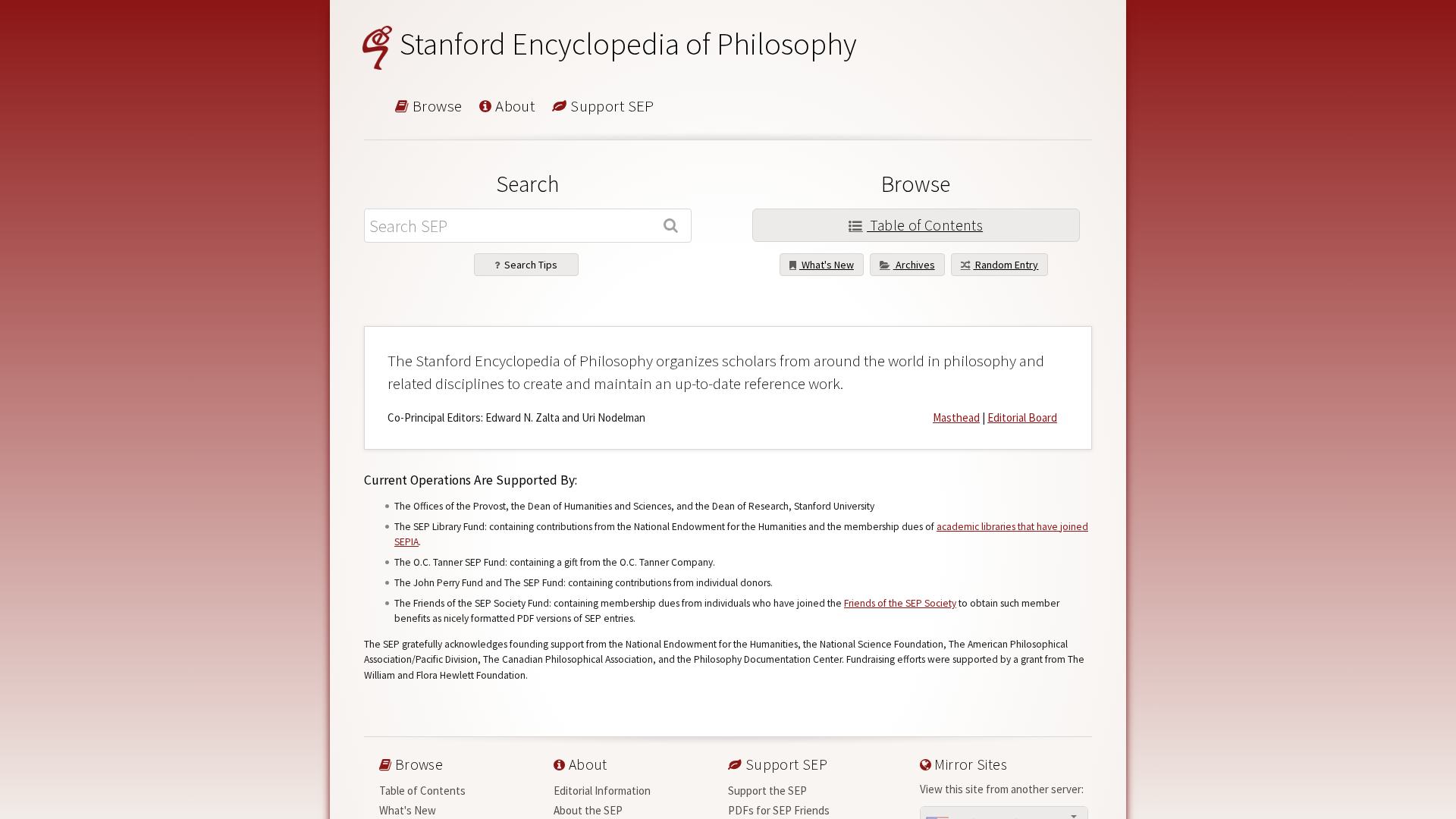 Stanford Encyclopedia of Philosophy