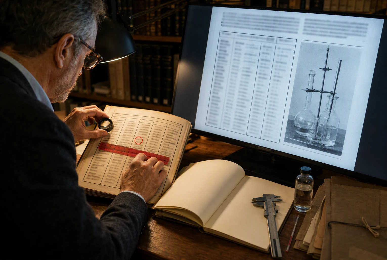 Researcher verifies chemistry data against original journal scans